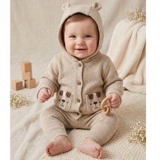 J15452: Baby Boys Knitted 2 Piece Outfit (0-9 Months)